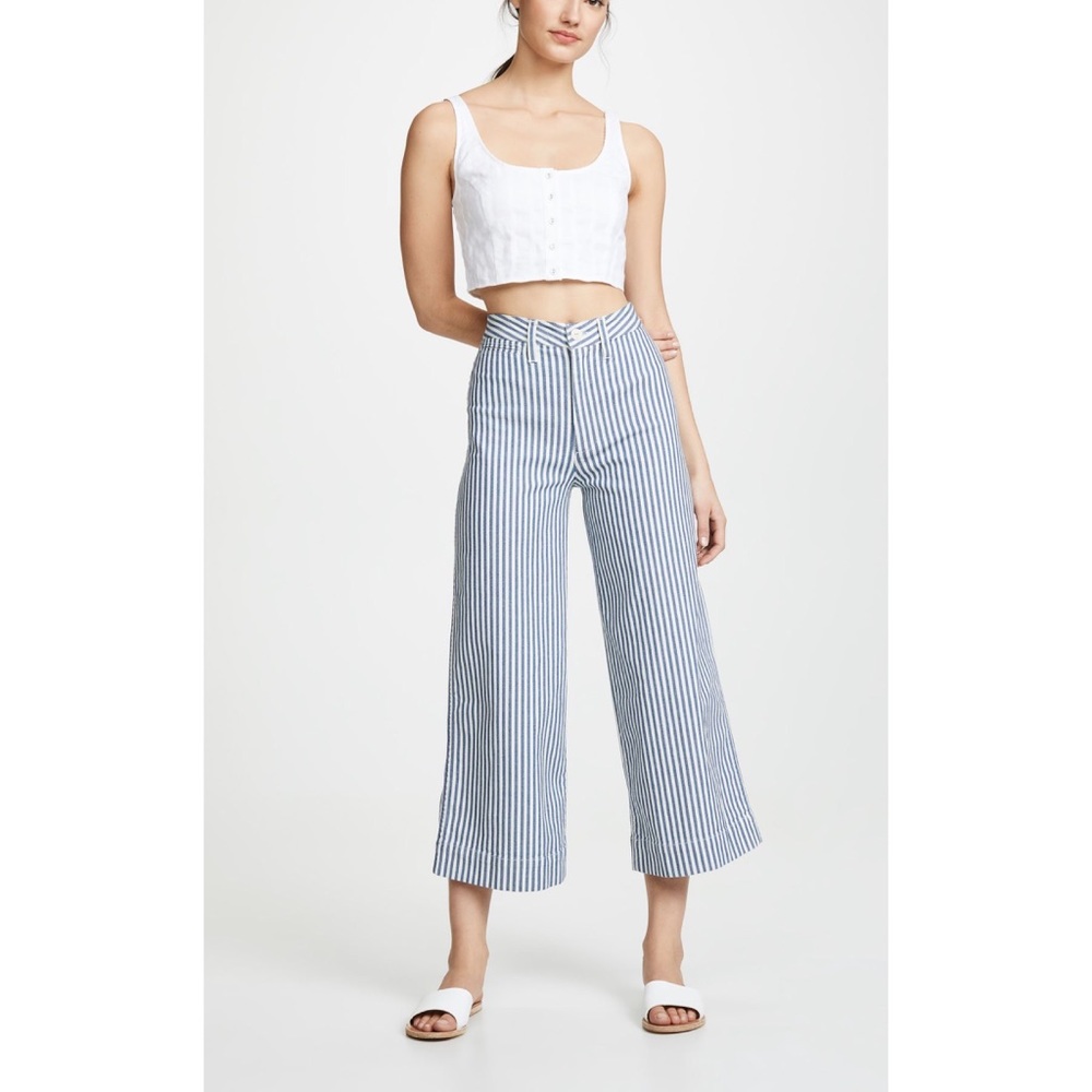 Madewell wide leg cropped jeans